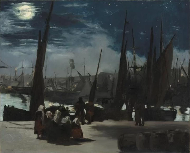 70-Édouard Manet, Chiaro di luna sul porto di Boulogne, 1869-Musée d’Orsay, Paris  